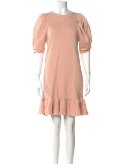 Pre-owned Ulla Johnson Crew Neck Mini Dress In Pink