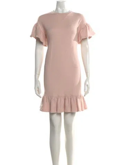 Pre-owned Ulla Johnson Crew Neck Mini Dress In Pink