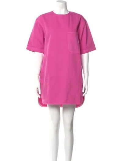 Pre-owned Ulla Johnson Crew Neck Mini Dress W/ Tags In Pink
