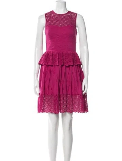Pre-owned Ulla Johnson Crew Neck Mini Dress W/ Tags In Purple
