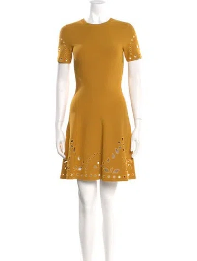 Pre-owned Ulla Johnson Crew Neck Mini Dress W/ Tags In Yellow