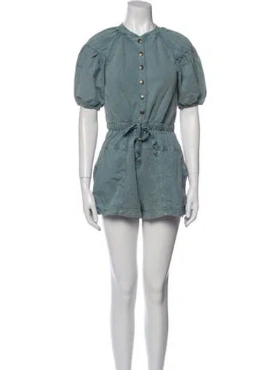 Pre-owned Ulla Johnson Crew Neck Romper In Gray