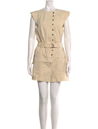 Pre-owned Ulla Johnson Crew Neck Romper In Neutral