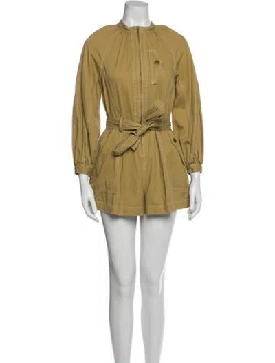 Pre-owned Ulla Johnson Crew Neck Romper In Neutral
