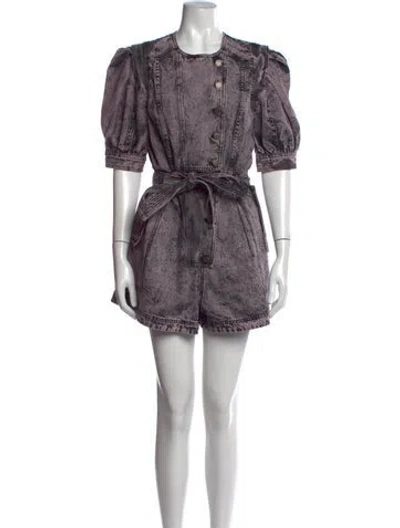 Pre-owned Ulla Johnson Crew Neck Romper In Purple
