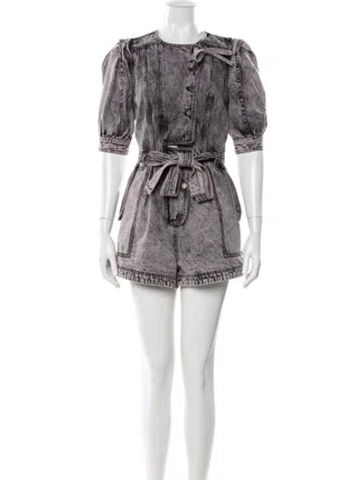 Pre-owned Ulla Johnson Crew Neck Romper In White