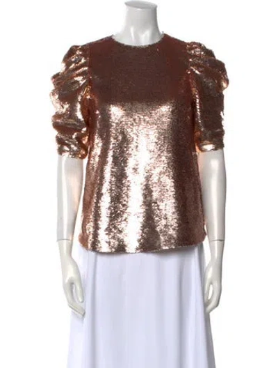 Pre-owned Ulla Johnson Crew Neck Short Sleeve Blouse