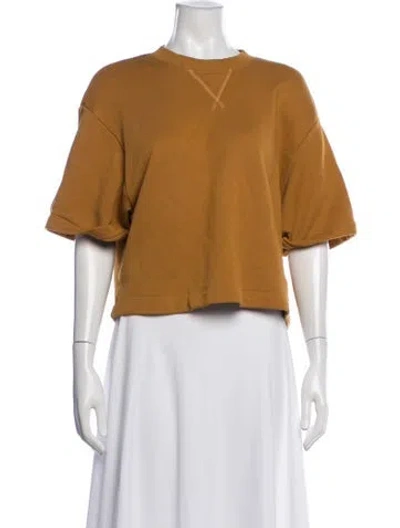 Pre-owned Ulla Johnson Crew Neck Short Sleeve Sweatshirt In Neutrals