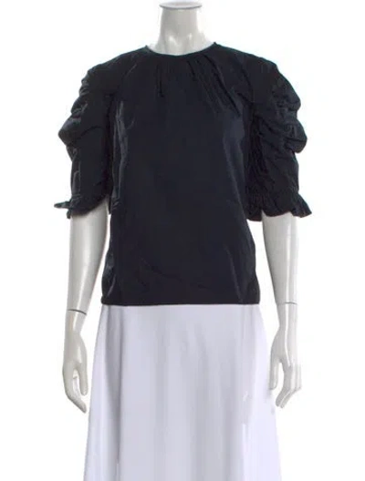 Pre-owned Ulla Johnson Crew Neck Short Sleeve Top In Black