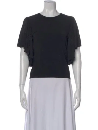 Pre-owned Ulla Johnson Crew Neck Short Sleeve Top In Black