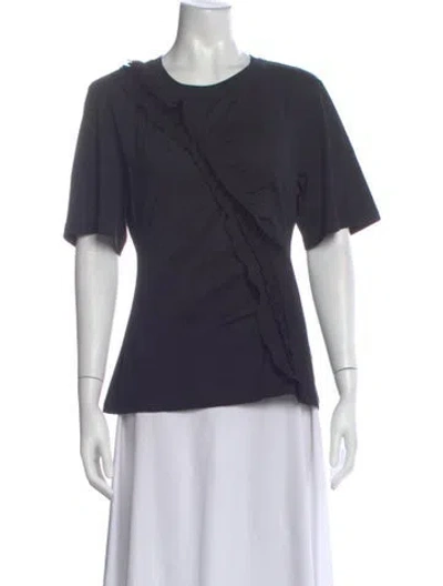 Pre-owned Ulla Johnson Crew Neck Short Sleeve Top In Blue
