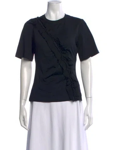 Pre-owned Ulla Johnson Crew Neck Short Sleeve Top In Blue