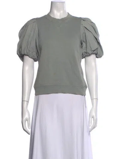 Pre-owned Ulla Johnson Crew Neck Short Sleeve Top In Gray
