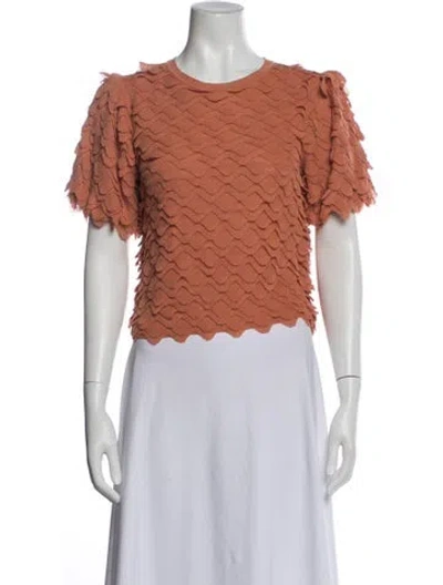 Pre-owned Ulla Johnson Crew Neck Short Sleeve Top In Multi