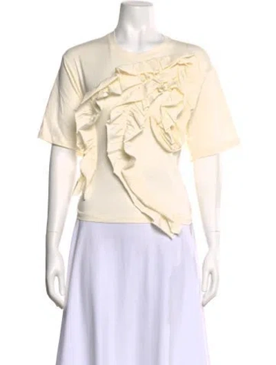Pre-owned Ulla Johnson Crew Neck Short Sleeve Top In Neutral