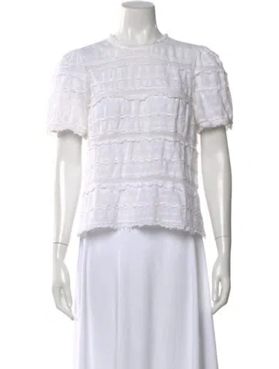 Pre-owned Ulla Johnson Crew Neck Short Sleeve Top In Neutral