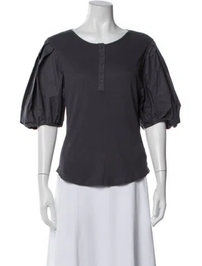 Pre-owned Ulla Johnson Crew Neck Short Sleeve Top In Purple