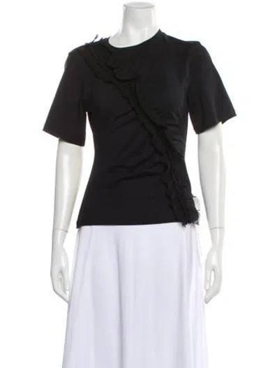 Pre-owned Ulla Johnson Crew Neck Short Sleeve T-shirt In Black