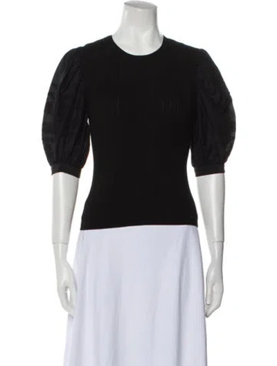 Pre-owned Ulla Johnson Crew Neck Short Sleeve T-shirt In Black