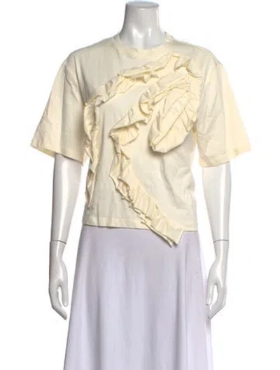 Pre-owned Ulla Johnson Crew Neck Short Sleeve T-shirt In Neutrals