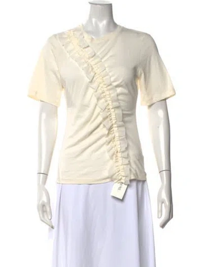 Pre-owned Ulla Johnson Crew Neck Short Sleeve T-shirt W/ Tags In Neutrals