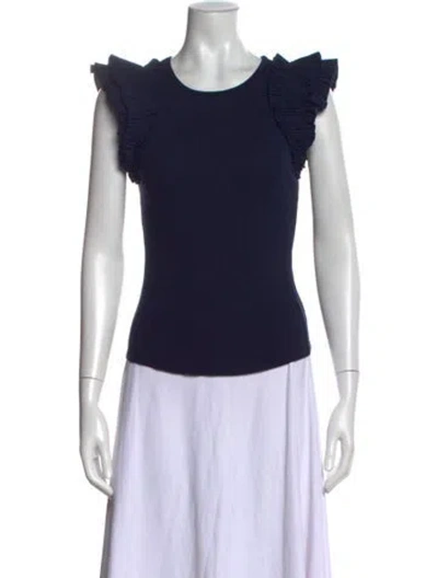 Pre-owned Ulla Johnson Crew Neck Sleeveless Top In Blue