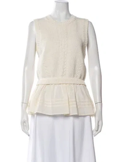 Pre-owned Ulla Johnson Crew Neck Sleeveless Top W/ Tags In Neutral