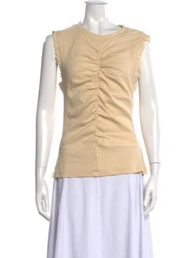 Pre-owned Ulla Johnson Crew Neck Sleeveless Top W/ Tags In Neutral