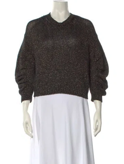 Pre-owned Ulla Johnson Crew Neck Sweater In Black