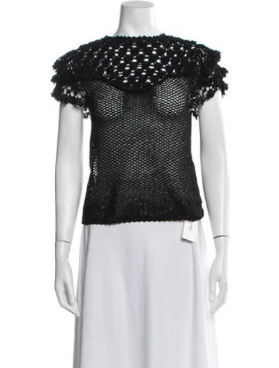 Pre-owned Ulla Johnson Crew Neck Sweater In Black
