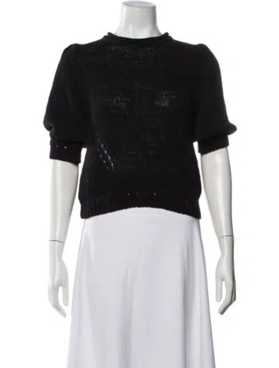 Pre-owned Ulla Johnson Crew Neck Sweater In Black
