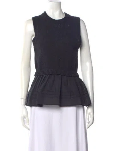 Pre-owned Ulla Johnson Crew Neck Sweater In Blue