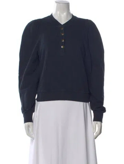 Pre-owned Ulla Johnson Crew Neck Sweater In Blue