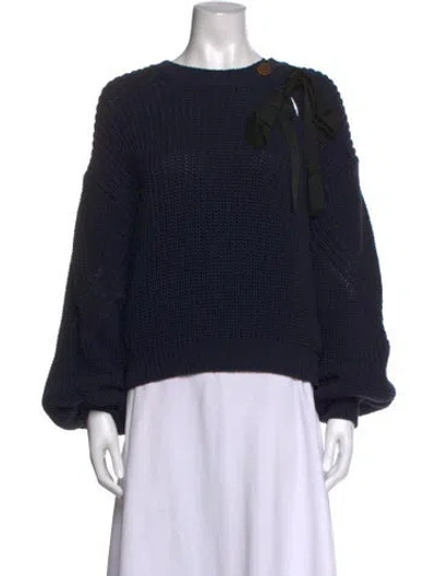 Pre-owned Ulla Johnson Crew Neck Sweater In Blue
