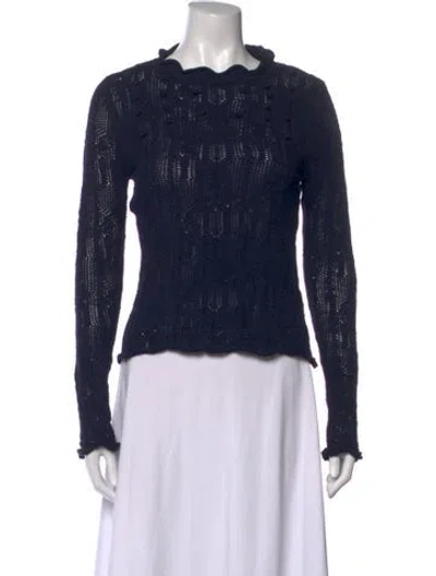 Pre-owned Ulla Johnson Crew Neck Sweater In Blue