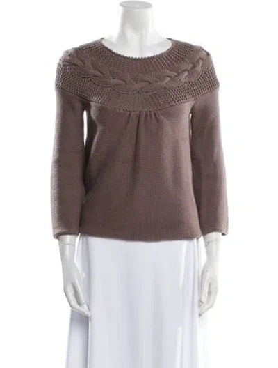 Pre-owned Ulla Johnson Crew Neck Sweater In Brown