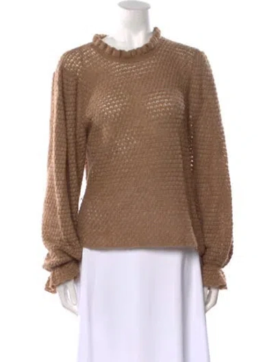 Pre-owned Ulla Johnson Crew Neck Sweater In Brown