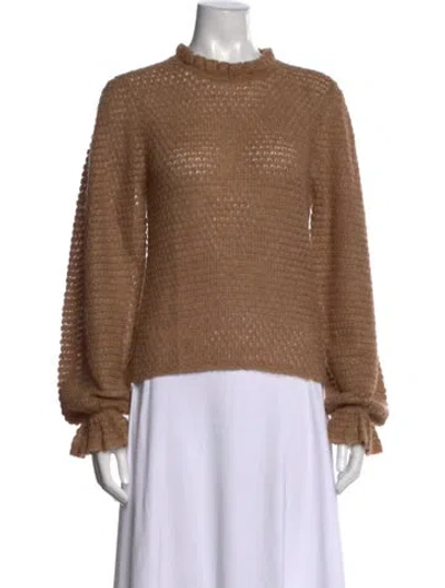 Pre-owned Ulla Johnson Crew Neck Sweater In Brown