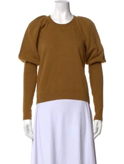 Pre-owned Ulla Johnson Crew Neck Sweater In Brown