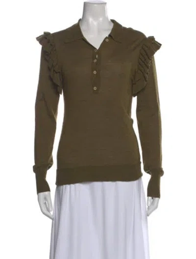 Pre-owned Ulla Johnson Crew Neck Sweater In Green