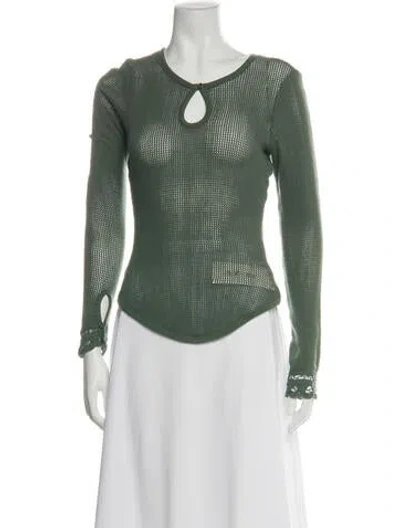 Pre-owned Ulla Johnson Crew Neck Sweater In Green
