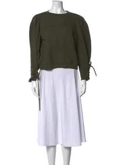 Pre-owned Ulla Johnson Crew Neck Sweater In Green