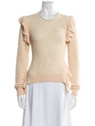 Pre-owned Ulla Johnson Crew Neck Sweater In Neutral