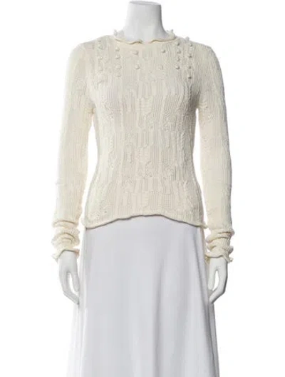 Pre-owned Ulla Johnson Crew Neck Sweater In Neutral