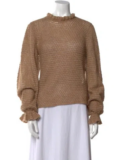 Pre-owned Ulla Johnson Crew Neck Sweater In Neutral