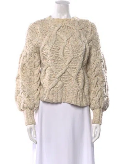 Pre-owned Ulla Johnson Crew Neck Sweater In Neutral