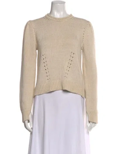 Pre-owned Ulla Johnson Crew Neck Sweater In Neutral