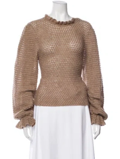 Pre-owned Ulla Johnson Crew Neck Sweater In Neutral