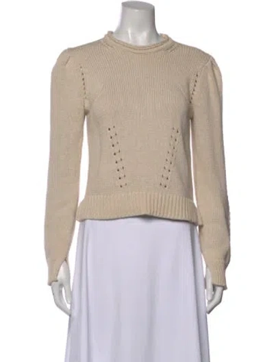 Pre-owned Ulla Johnson Crew Neck Sweater In Neutral
