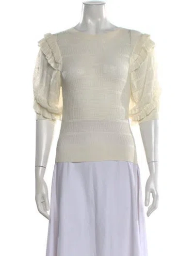 Pre-owned Ulla Johnson Crew Neck Sweater In Neutral